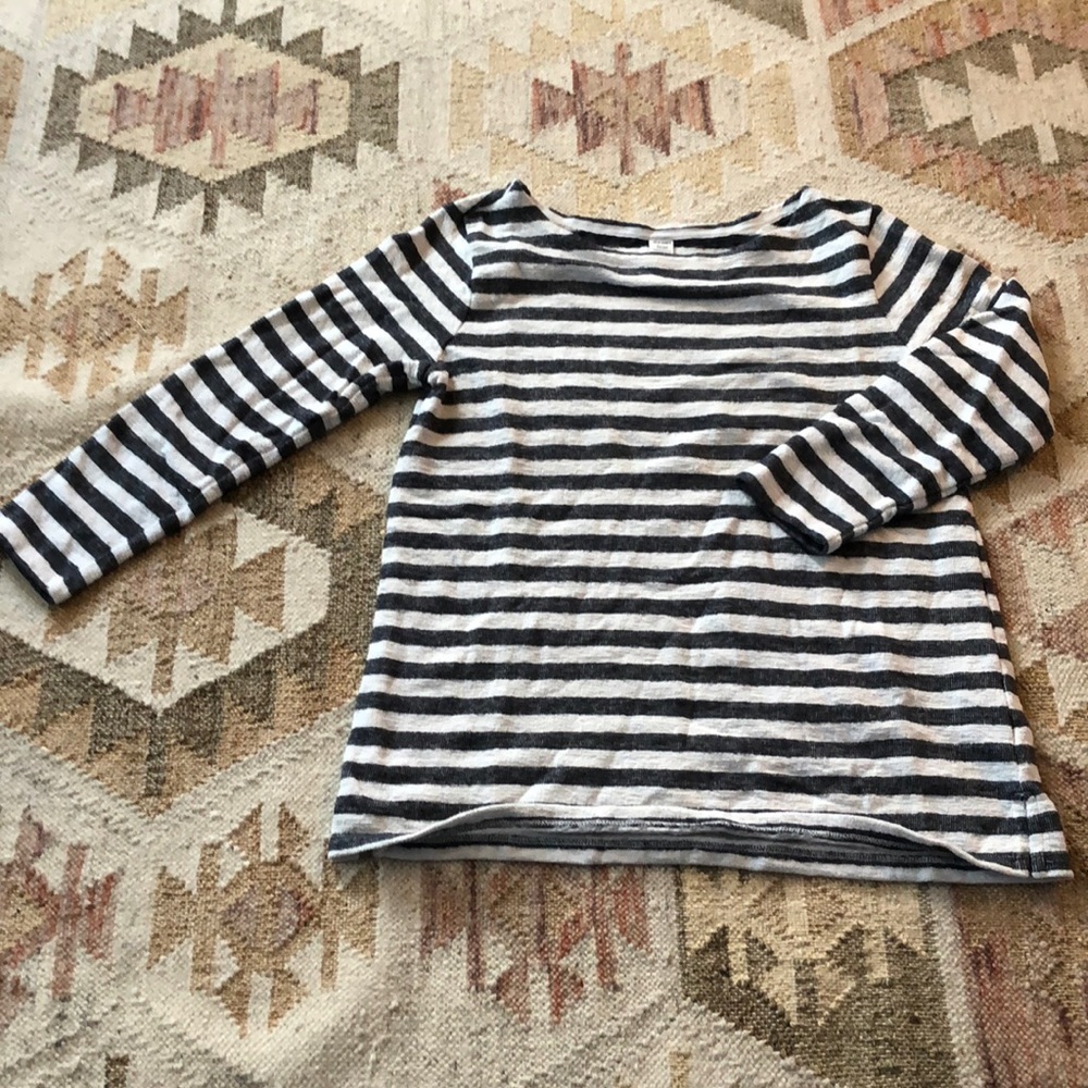 Old Navy Luxe 3/4 sleeve Striped Tee | Size S